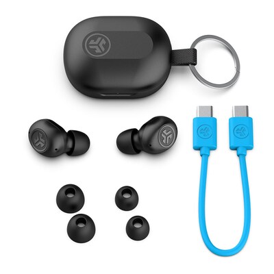 JLab JBuds Mini True Wireless Noise Canceling Earbuds Headphones, Bluetooth, Black (EBJBMINIRBLK124)
