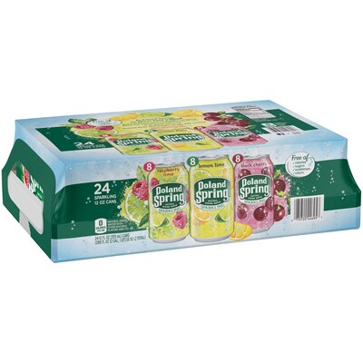Poland Spring Sparkling Water Variety Pack, 12 oz, 24/Carton (12349691)