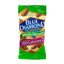 Blue Diamond Whole Natural Almonds, 0.63 oz., 7 Bags/Pack, 6/Pack (220-00793)