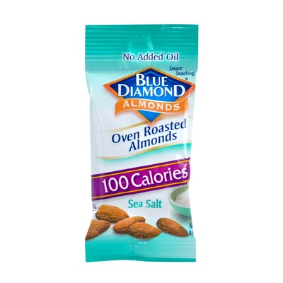 Blue Diamond Roasted Sea Salt Almonds, 0.625 oz., 7 Bags/Pack, 6/Pack (220-00794)