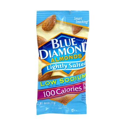 Blue Diamond Lightly Salted Almonds, 0.63 oz., 7 Bags/Pack, 6/Pack (220-00795)