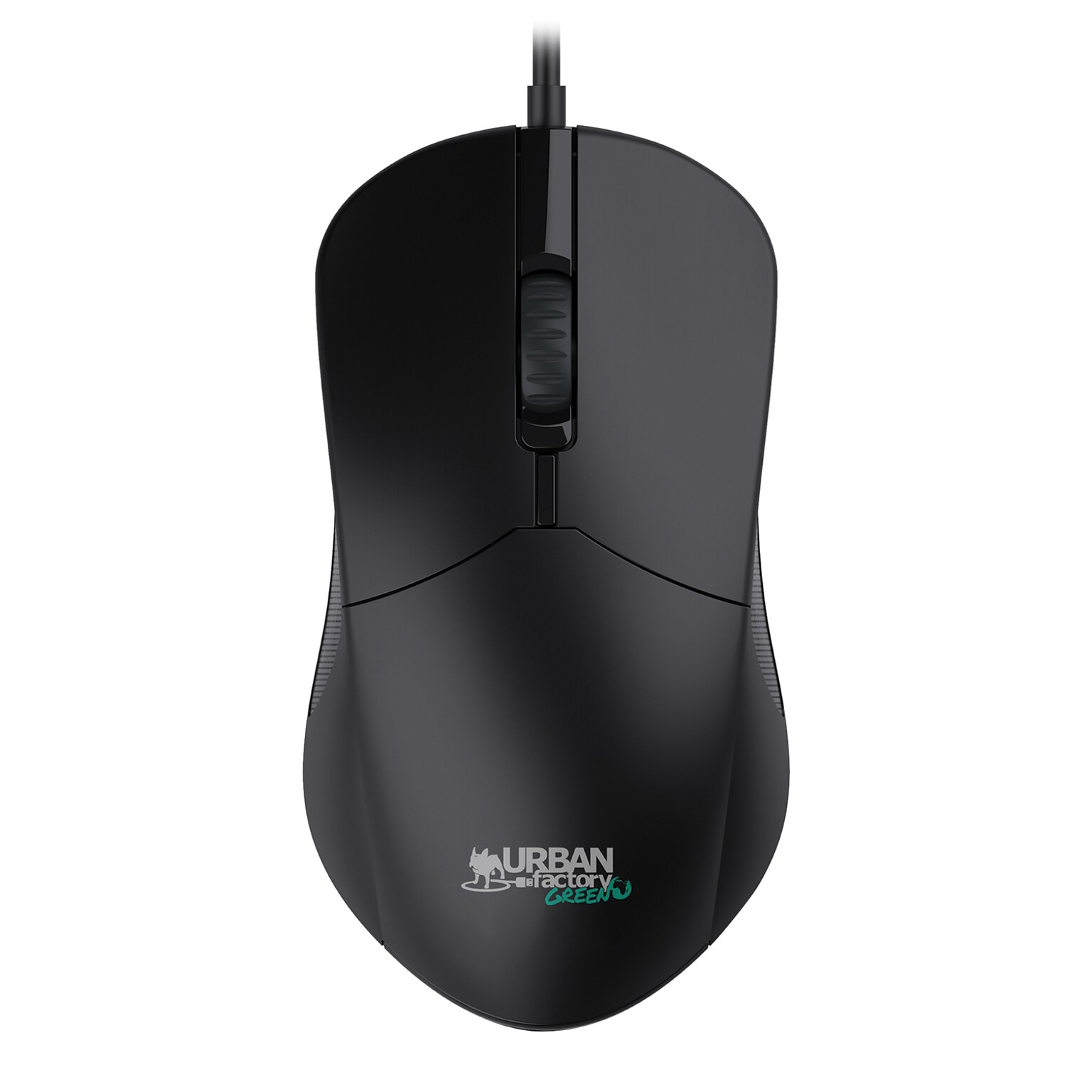 Urban Factory CYCLEE Eco-Designed Ambidextrous Computer Mouse, Black (GWM01UF)