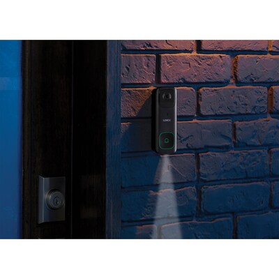 Lorex Wi-Fi 2K Wired/Wireless Smart Video Doorbell, Black (B463AJDB-E)