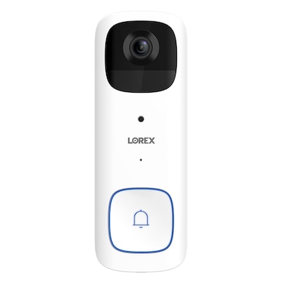 Lorex Wi-Fi 2K Wired/Wireless Smart Video Doorbell, White (B463AJD-E)