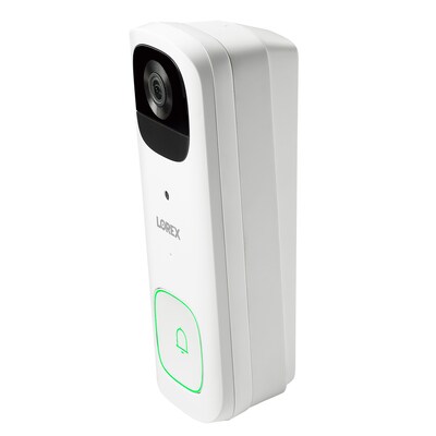 Lorex Wi-Fi 2K Wired/Wireless Smart Video Doorbell, White (B463AJD-E)