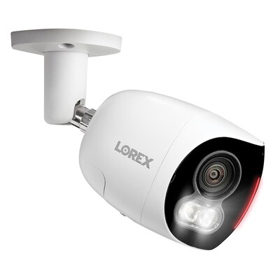 Lorex Wi-Fi 4K Dual-Lens Smart Security Camera with Smart Security Lighting, White (W891UAD-E)