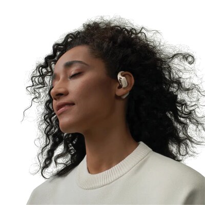 Shokz OpenFit True Wireless Noise Canceling Open-Ear Hook Earbuds with Charging Case & Cable, Bluetooth, Beige (T910-ST-BG-US)