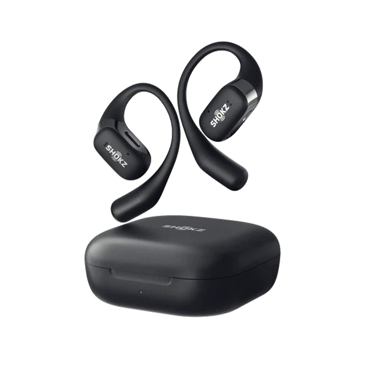 Shokz OpenFit True Wireless Noise Canceling Open-Ear Hook Earbuds with Charging Case & Cable, Bluetooth, Black (T910-ST-BK-US)
