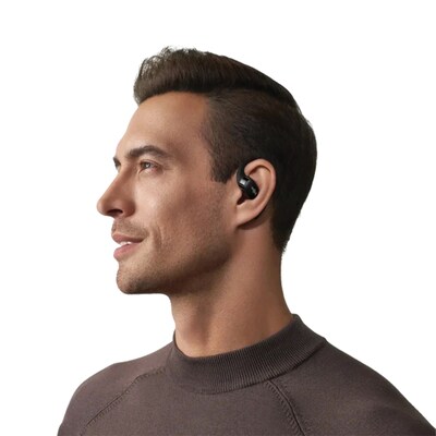 Shokz OpenFit True Wireless Noise Canceling Open-Ear Hook Earbuds with Charging Case & Cable, Bluetooth, Black (T910-ST-BK-US)