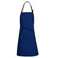 Chef Designs 2-Pocket Premium Bib Apron, Royal Blue