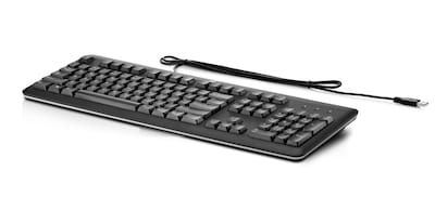 HP® QY776AA USB Wired Keyboard; Black