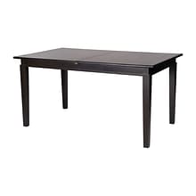 Flash Furniture Henry Wooden Dining Table with Extension Panel, 36 x 72, Matte Black (KERT217EXBLK