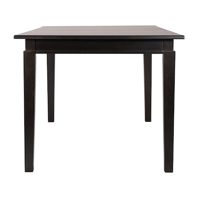 Flash Furniture Henry Wooden Dining Table with Extension Panel, 36" x 72", Matte Black (KERT217EXBLK72)