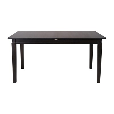 Flash Furniture Henry Wooden Dining Table with Extension Panel, 36" x 72", Matte Black (KERT217EXBLK72)