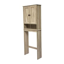 Flash Furniture Dune 66.25 Over the Toilet Shelf Cabinet with 3 Shelves, Brown (FSBATH1BR)