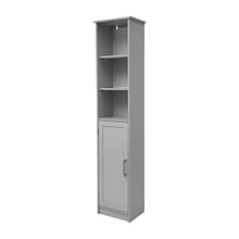 Flash Furniture Vega 70 Linen Tower Storage Cabinet with 5 Shelves, Gray (FSVEGABATH2GY)