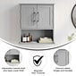 Flash Furniture Vega 24" Wall Mounted Medicine Cabinet Storage Organizer with 3 Shelves, Gray (FSVEGABATH5GY)