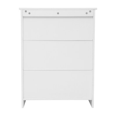 Flash Furniture Vega 31.5" Bathroom Storage Cabinet Organizer with 3 Shelves, White (FSVEGABATH4WH)