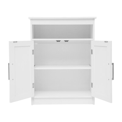 Flash Furniture Vega 31.5" Bathroom Storage Cabinet Organizer with 3 Shelves, White (FSVEGABATH4WH)