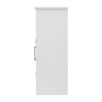 Flash Furniture Vega 31.5" Bathroom Storage Cabinet Organizer with 3 Shelves, White (FSVEGABATH4WH)