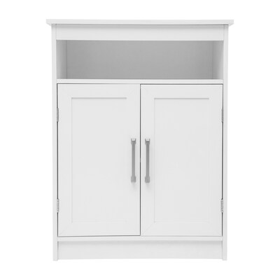 Flash Furniture Vega 31.5" Bathroom Storage Cabinet Organizer with 3 Shelves, White (FSVEGABATH4WH)