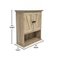 Flash Furniture Dune 24" Medicine Cabinet Storage Organizer with 3 Shelves, Brown (FSBATH7BR)
