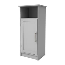 Flash Furniture Vega 34 Bathroom Storage Cabinet Organizer with 3 Shelves, Gray (FSVEGABATH3GY)