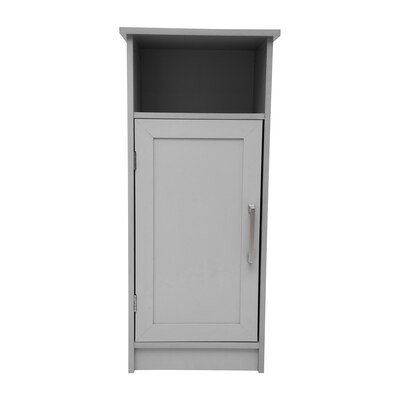 Flash Furniture Vega 34" Bathroom Storage Cabinet Organizer with 3 Shelves, Gray (FSVEGABATH3GY)