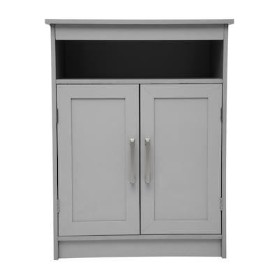 Flash Furniture Vega 31.5" Bathroom Storage Cabinet Organizer with 3 Shelves, Gray (FSVEGABATH4GY)