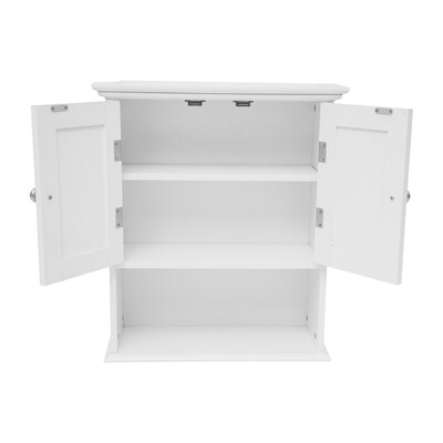 Flash Furniture Dune 24" Medicine Cabinet Storage Organizer with 3 Shelves, White (FSBATH7WH)