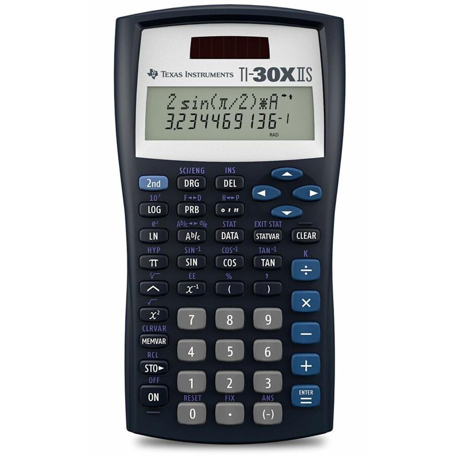 Texas Instruments TI-30X IIS 2-Line 11-Digit Solar Powered Scientific Calculator Teacher Kit, Black, 10/Kit (TI30XIISTK)