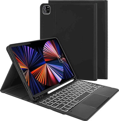 SaharaCase Keyboard Folio Case for Apple iPad Pro 11 (2nd, 3rd, and 4th Gen 2020-2022), Black (TB00021)