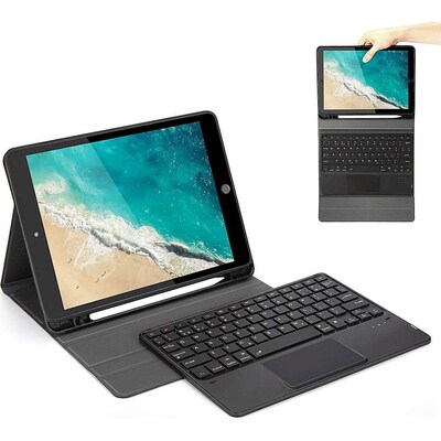 SaharaCase Keyboard Case with Mouse Pad for Apple iPad 10.2" (8th Generation 2020 and 9th Generation 2021), Black (TB00083)