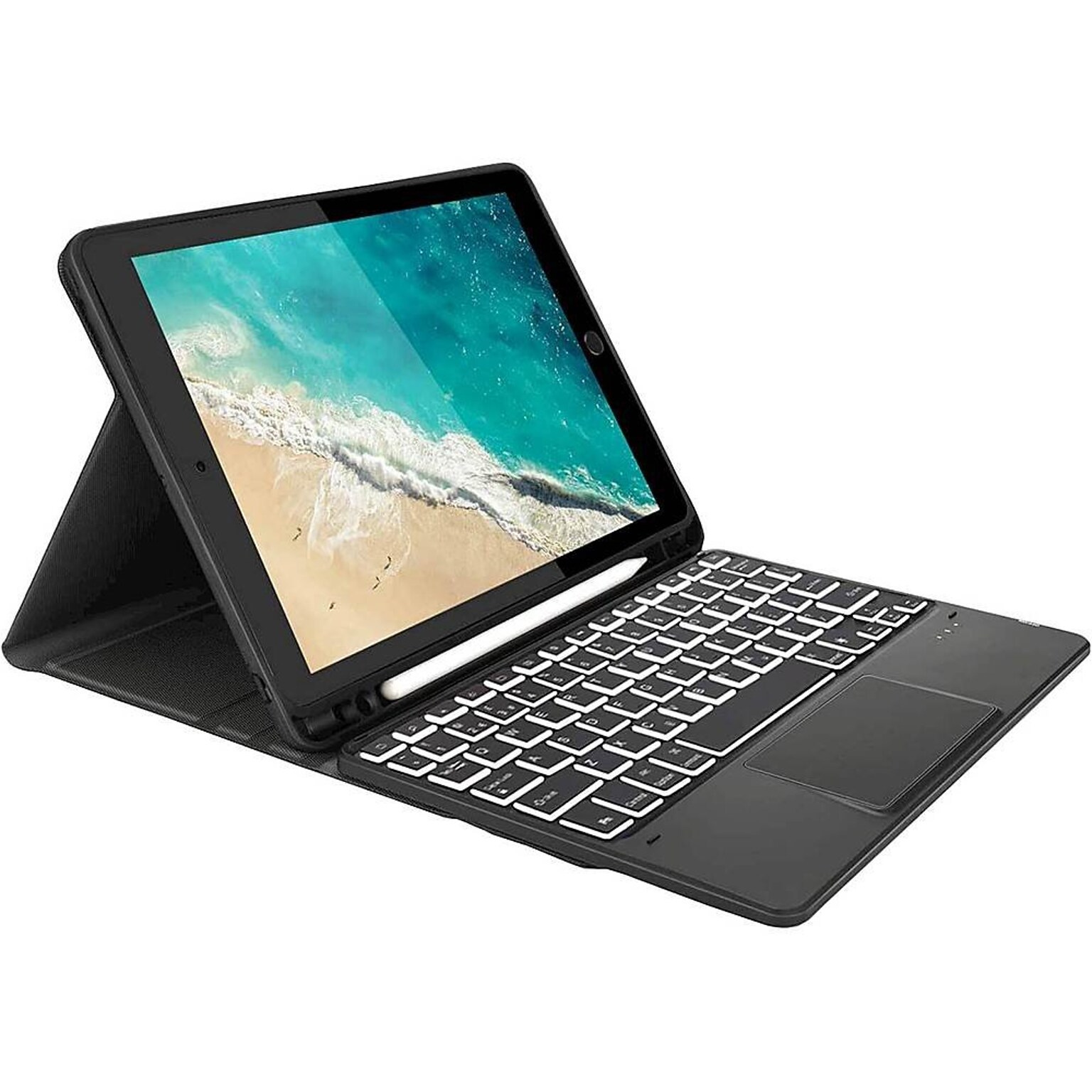 SaharaCase Keyboard Case with Mouse Pad for Apple iPad 10.2 (8th Generation 2020 and 9th Generation 2021), Black (TB00083)