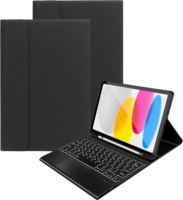 SaharaCase Keyboard Case with Track Pad for iPad 11 (A16) and iPad 10.9 (10th Gen), Black (TB00280)