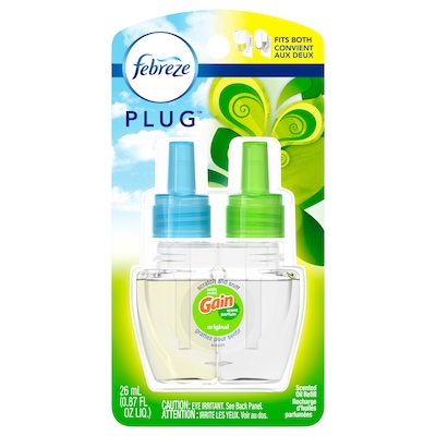 Febreze Odor Eliminator Refills 0.87-fl oz Gain Original Refill Air  Freshener (2-Pack) in the Air Fresheners department at