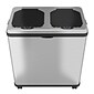 iTouchless Halo Dual Compartment Stainless Steel Sensor Recycle Bin and Trash Can, 16 Gallon (RT16SS)