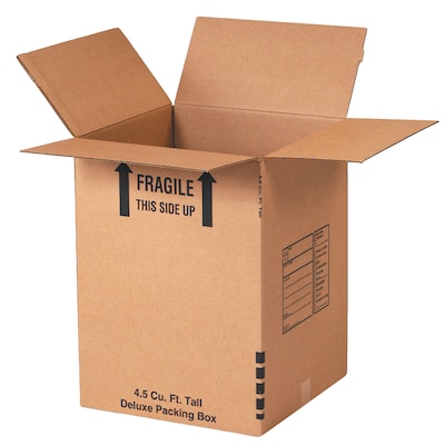 18 x 18 x 24, Partners Brand Deluxe Packing Boxes, Kraft, Brown, 6/Pack (181824DPBRP6)