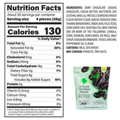 Girl Scouts Thin Mints Pretzels, 20 oz (220-02340)