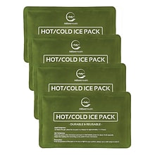 AllSett Health Reusable Soft Gel Packs for Injuries with Velvet-Soft Fleece Fabric, 4/Pack (ASH0FG4P