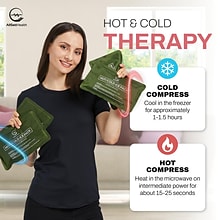 AllSett Health Reusable Soft Gel Packs for Injuries with Velvet-Soft Fleece Fabric, 4/Pack (ASH0FG4P