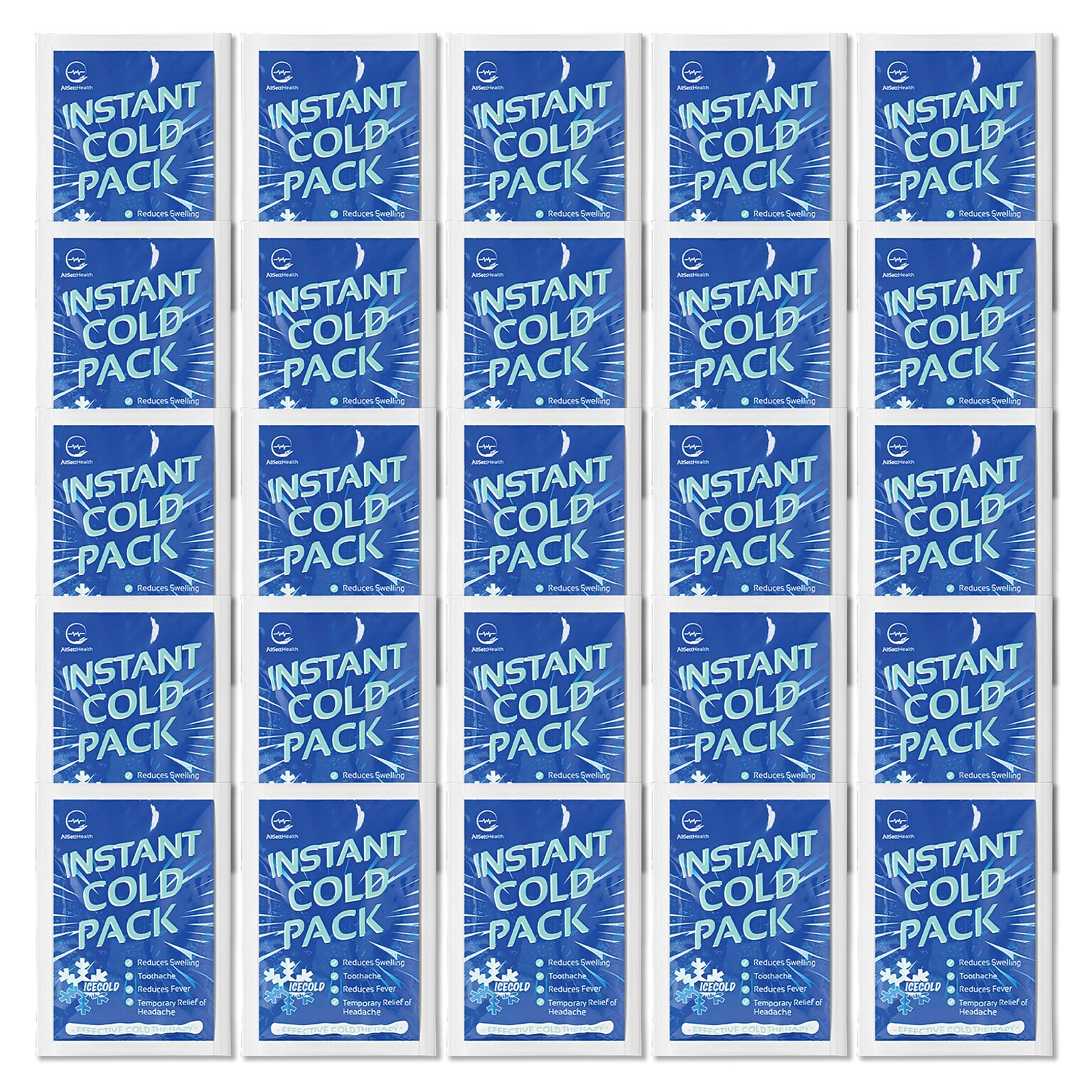 AllSett Health Instant Disposable Cold Pack, 25/Pack (ASH1025)