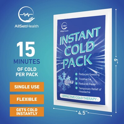 AllSett Health Instant Disposable Cold Pack, 25/Pack (ASH1025)