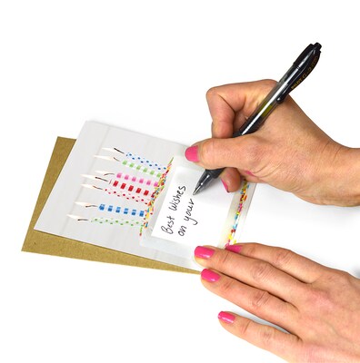 Great Papers!® Scratch-Off Note Cards And Envelopes, 4-1/4 x 5-1/2, Candles, Pack Of 3 Cards and Envelopes (2018001)