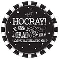 Amscan Hooray Grad Round Paper Plates, 10.5 Diameter, 18 Plates/Pack, 3/Pack (721754)