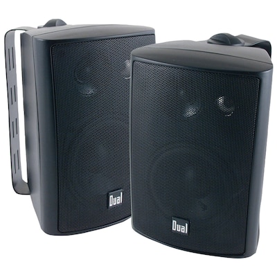 Dual 4 3-Way Indoor/Outdoor 100W Speakers, Black (LU47PB)