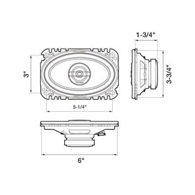 Pioneer G-Series 4" x 6" 200-Watt 2-Way Coaxial Speakers (PIOTSG4620S)(TS-G4620S)