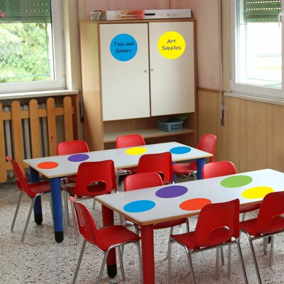 C-Line Dry Erase Dot Decals, Assorted, 11", 5/Pack, 3/Bundle (CLI40520-3)