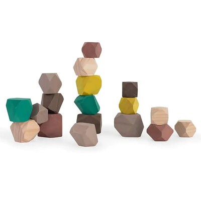 MINILAND Towering Wooden Stones, Assorted Colors (MLE94052)
