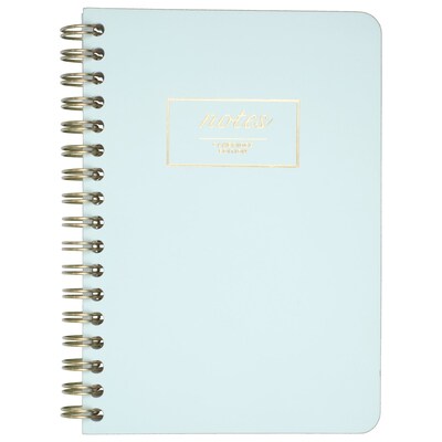 Cambridge® Work Style Wirebound Fashion Notebook, 80 Sheets, Aqua, 7 1/4 x 9 1/2 (59311)